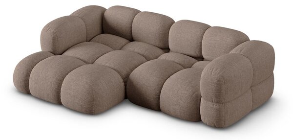 Smeđa kutna garnitura (s lijevim kutom/s ležaljkom) Loretto – Cosmopolitan Design