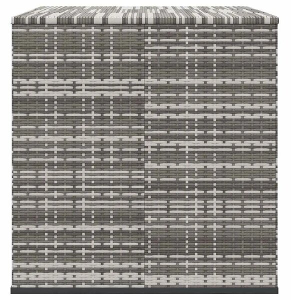 Kutija za vrtne jastuke od PE ratana 145 x 100 x 103 cm siva - Siva 145 x 100 x 103 cm Siva 145 x 100 x 103 cm