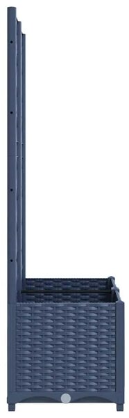 Vrtna žardinjera s rešetkom plavo-siva 80x40x136 cm PP - Plavo-siva 80 x 40 x 136 cm 1 Plavo-siva