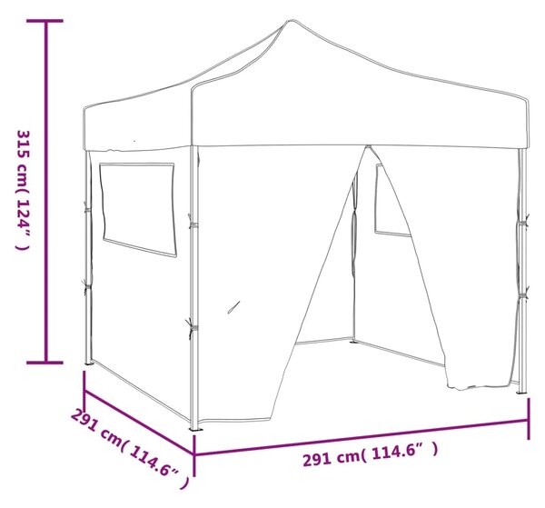 Zeleni sklopivi šator 3 x 3 m s 4 zida - Zelena 1 Ne Zelena