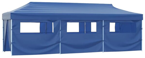 Sklopivi šator za svadbe - šator za zabave s 8 bočnih zidova 870x291x315 cm plavi - Plava 1 Plava