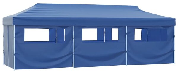 Sklopivi šator za svadbe - šator za zabave s 8 bočnih zidova 870x291x315 cm plavi - Plava 1 Plava