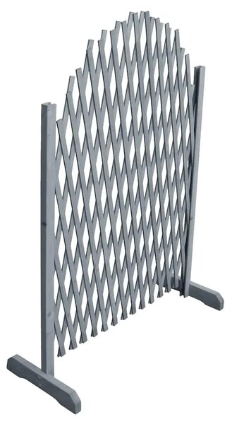 Rešetkasta ograda od masivne jelovine 1 8 x 1 m siva - Siva 1 Siva
