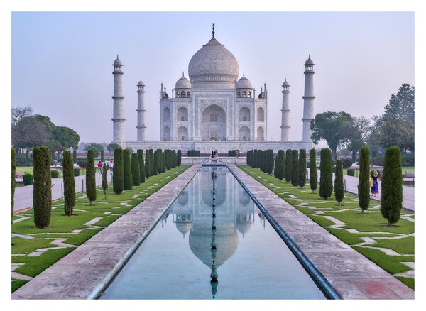 Staklena slika - Taj Mahal pri izlasku sunca (70x50 cm)
