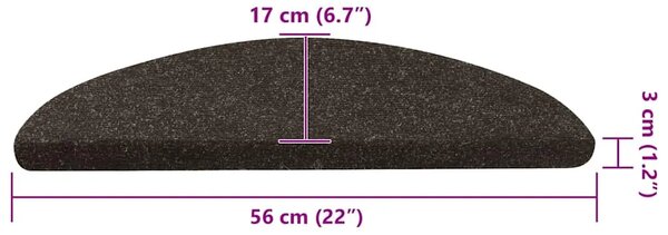 Ljepljivi tepisi za stepenice 15 kom 56x17x3 cm antracit - Antracit 56 x 17 x 3 cm 15 Antracit