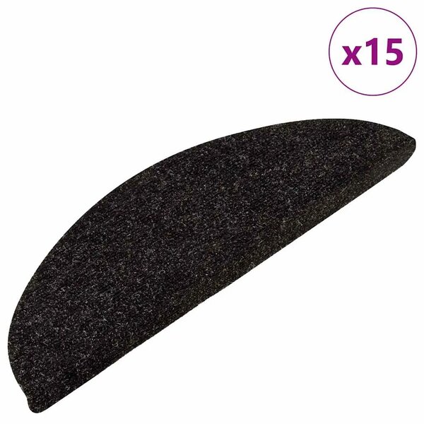 Ljepljivi tepisi za stepenice 15 kom 56x17x3 cm antracit - Antracit 56 x 17 x 3 cm 15 Antracit