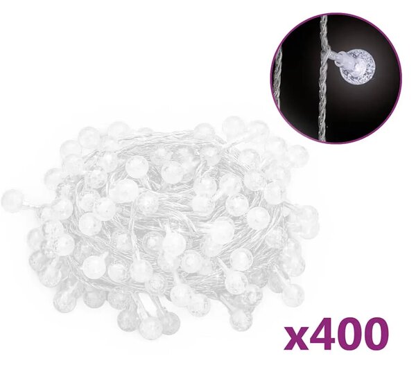 Vilinski rasvjetni lanac 40 m 400 LED hladni bijeli 8 funkcija - Hladna bijela 40 m 1 1