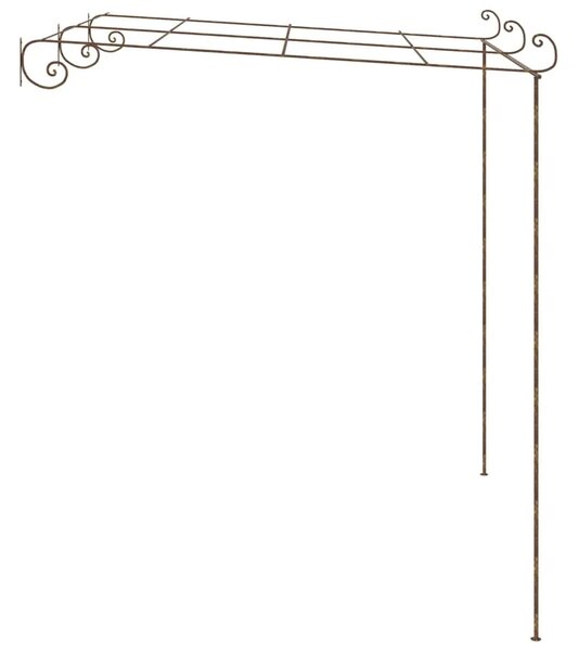 Vrtna pergola antikna smeđa 3 x 3 x 2 5 m željezna - 3 x 3 x 2.5 m 1 3 x 3 x 2.5 m