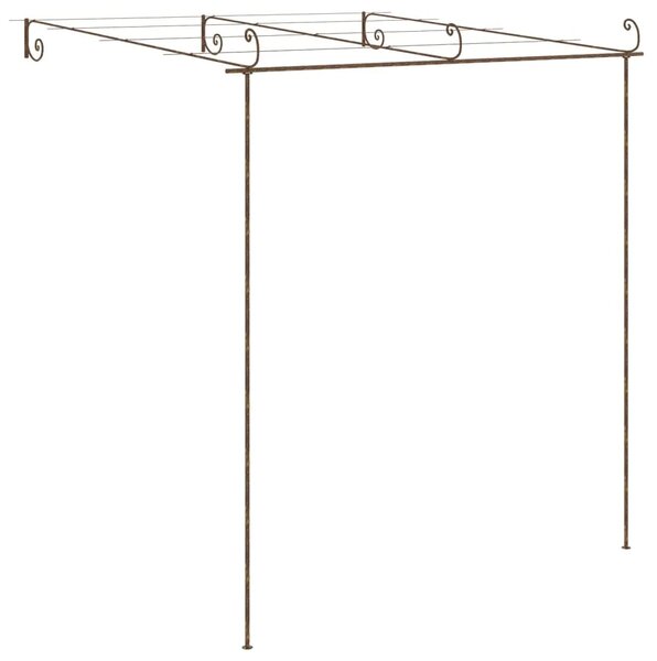 Vrtna pergola antikna smeđa 3 x 3 x 2 5 m željezna - 3 x 3 x 2.5 m 1 3 x 3 x 2.5 m