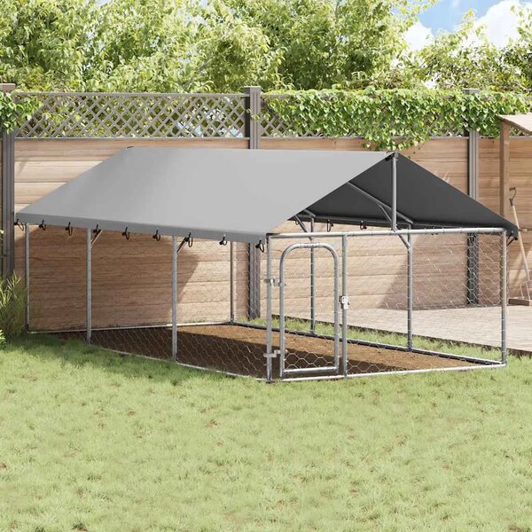 Vanjski kavez za pse s krovom 400 x 200 x 150 cm - 400 x 200 x 150 cm 1 400 x 200 x 150 cm