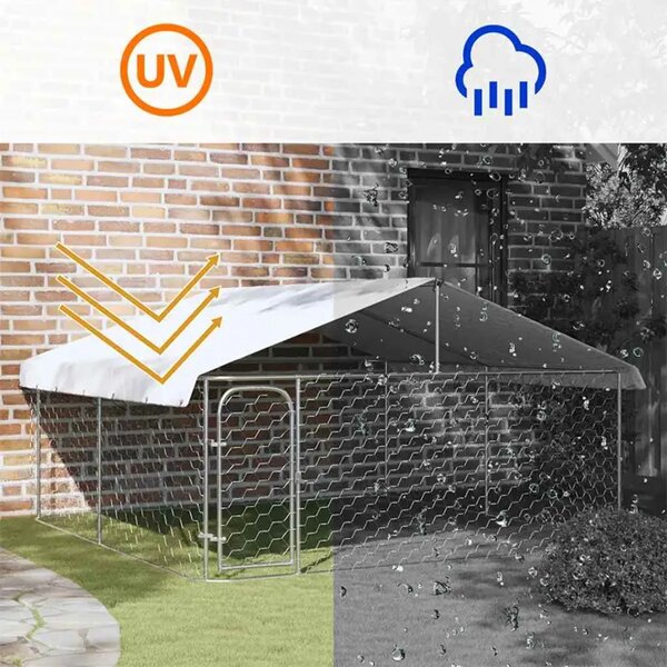 Vanjski kavez za pse s krovom 300 x 300 x 150 cm - 300 x 300 x 150 cm 1 300 x 300 x 150 cm