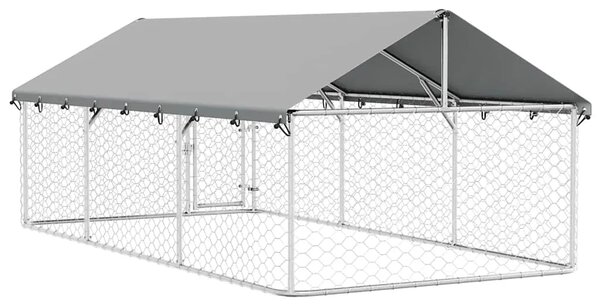 Vanjski kavez za pse s krovom 400 x 200 x 150 cm - 400 x 200 x 150 cm 1 400 x 200 x 150 cm
