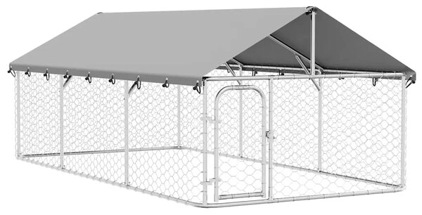 Vanjski kavez za pse s krovom 400 x 200 x 150 cm - 400 x 200 x 150 cm 1 400 x 200 x 150 cm