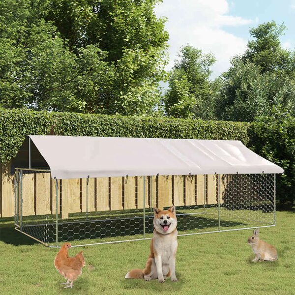 Vanjski kavez za pse s krovom 400 x 200 x 150 cm - 400 x 200 x 150 cm 1 400 x 200 x 150 cm