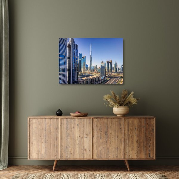 Staklena slika - Jutro u Dubaiju (70x50 cm)