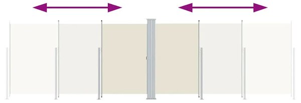 Uvlačiva bočna tenda krem 180 x 600 cm - Krema 180 x 600 cm 1 Krema