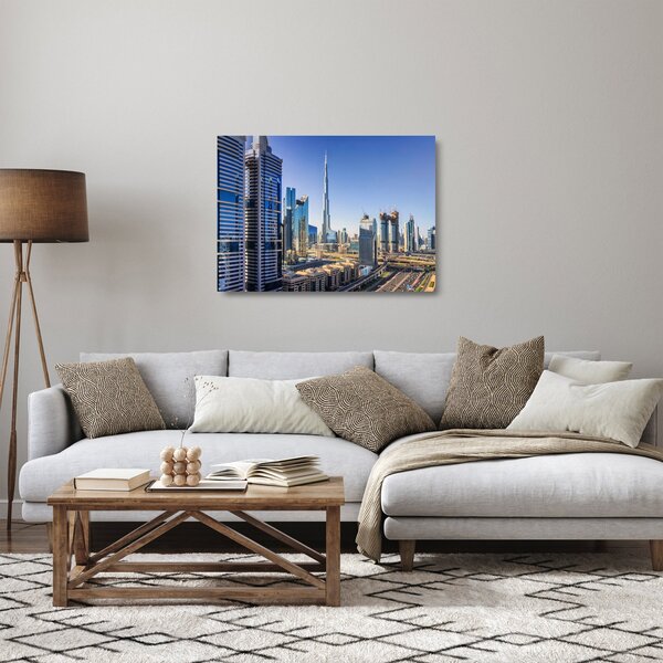 Staklena slika - Jutro u Dubaiju (70x50 cm)