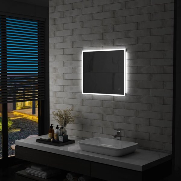 VidaXL Kupaonsko LED zidno ogledalo sa senzorom na dodir 60 x 50 cm