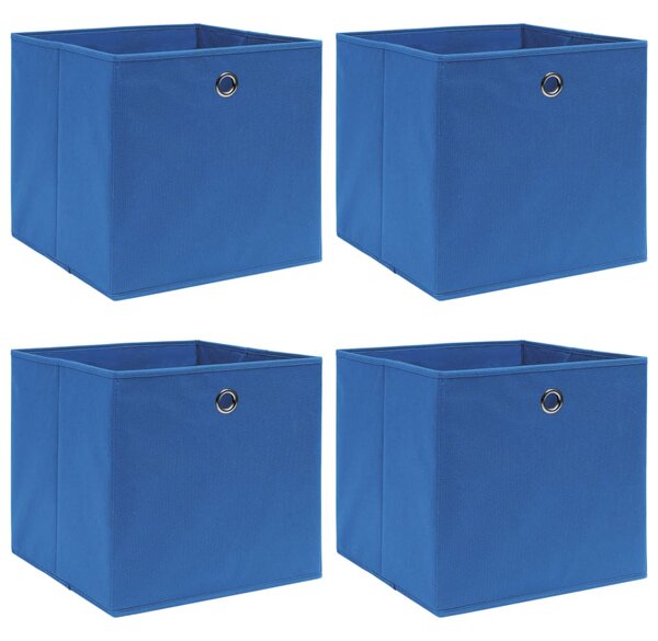 VidaXL Kutije za pohranu 4 kom plave 32 x 32 x 32 cm od tkanine