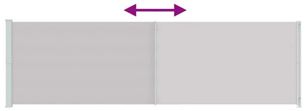 Uvlačiva bočna tenda za terasu 180 x 614 cm siva - Siva 180 x 600 cm 1 Siva