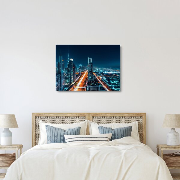 Staklena slika - Dubai noću (70x50 cm)