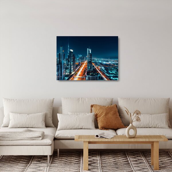 Staklena slika - Dubai noću (70x50 cm)