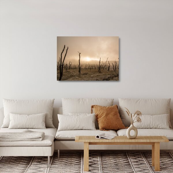 Staklena slika - gola stabla (70x50 cm)