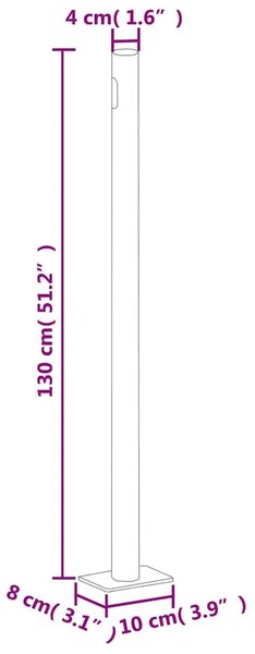 Uvlačiva bočna tenda antracit 220 x 1000 cm - Antracit 220 x 1000 cm 1 Antracit