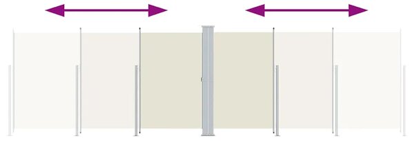 Uvlačiva bočna tenda krem 200 x 600 cm - Krema 200 x 600 cm 1 Krema