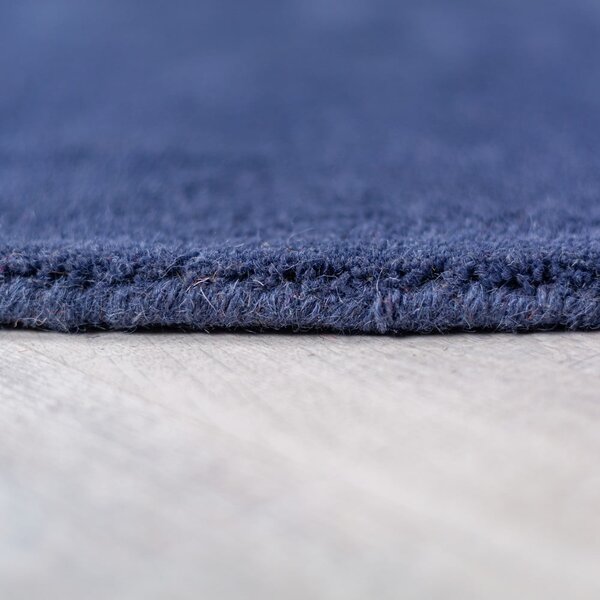 Plavi ručno rađen vunen okrugao tepih ø 150 cm Mia Segment – Flair Rugs