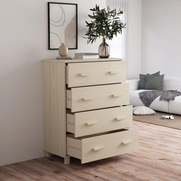 Komoda HAMAR boja meda 79 x 40 x 103 5 cm od masivne borovine - boja meda 1 Boja meda