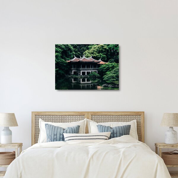 Staklena slika japanskog nacionalnog vrta (70x50 cm)