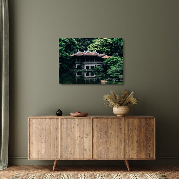 Staklena slika japanskog nacionalnog vrta (70x50 cm)