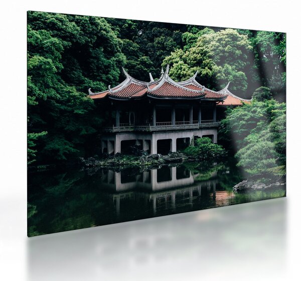 Staklena slika japanskog nacionalnog vrta (70x50 cm)