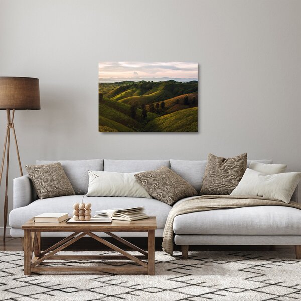 Staklena slika - Pogled na tajlandska brda (70x50 cm)