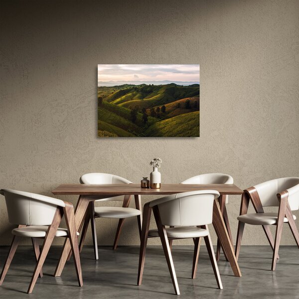 Staklena slika - Pogled na tajlandska brda (70x50 cm)