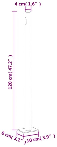 Uvlačiva bočna tenda smeđa 200 x 600 cm - Smeđa 200 x 600 cm 1 Smeđa