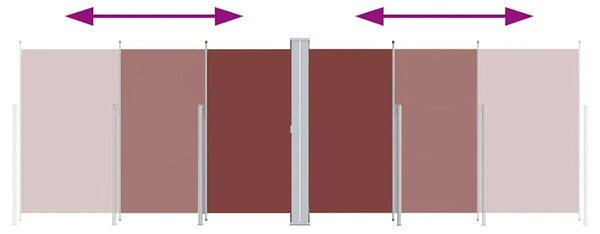 Uvlačiva bočna tenda smeđa 200 x 600 cm - Smeđa 200 x 600 cm 1 Smeđa
