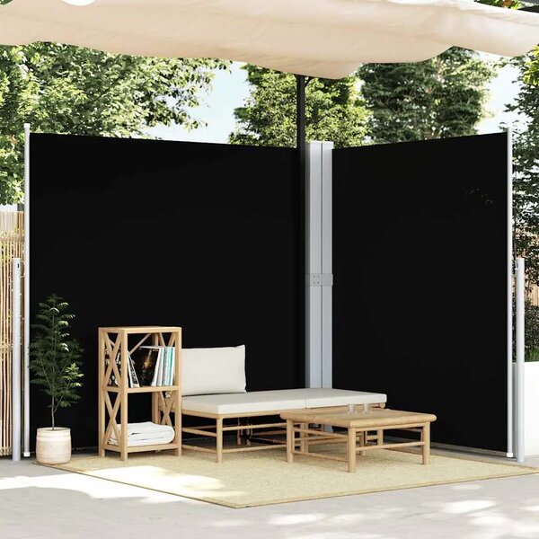 Uvlačiva bočna tenda crna 200 x 600 cm - Crna 200 x 600 cm 1 Crna