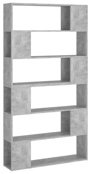 Ormarić za knjige / Paravan - Sobna pregrada boja betona 100x24x188 cm - Beton siva 1 Beton siva