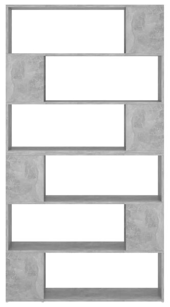 Ormarić za knjige / Paravan - Sobna pregrada boja betona 100x24x188 cm - Beton siva 1 Beton siva