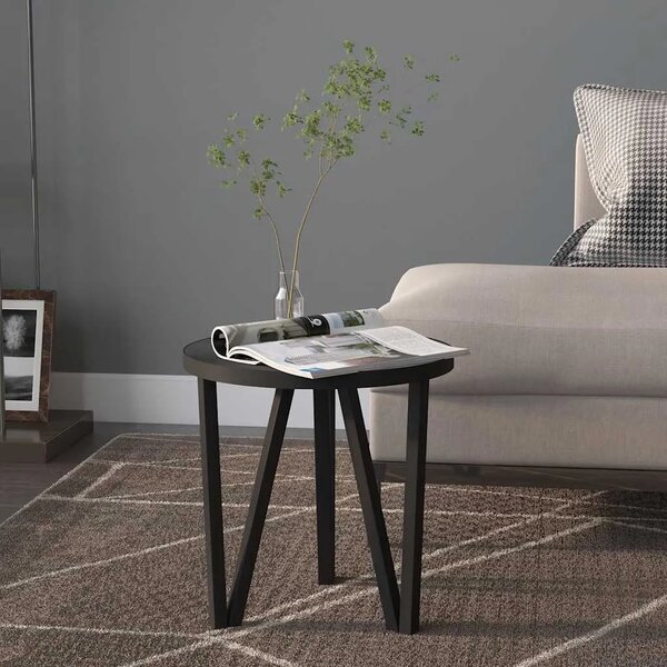 Stolić za kavu crni Ø 35 cm MDF - Crna 1 Crna