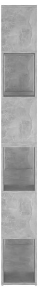 Ormarić za knjige / Paravan - Sobna pregrada boja betona 100x24x188 cm - Beton siva 1 Beton siva