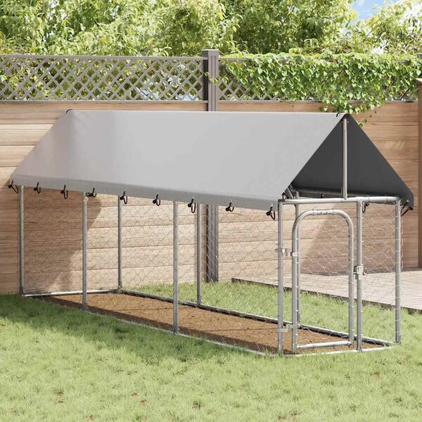Vanjski kavez za pse s krovom 400 x 100 x 150 cm - 400 x 100 x 150 cm 1 400 x 100 x 150 cm