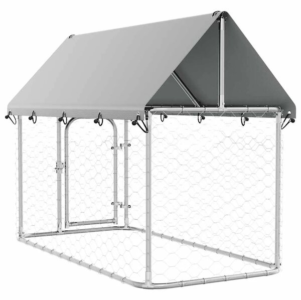 Vanjski kavez za pse s krovom 200 x 100 x 150 cm - 200 x 100 x 150 cm 1 200 x 100 x 150 cm