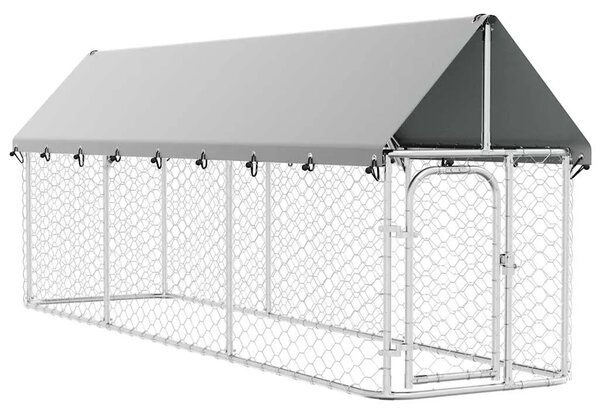 Vanjski kavez za pse s krovom 400 x 100 x 150 cm - 400 x 100 x 150 cm 1 400 x 100 x 150 cm