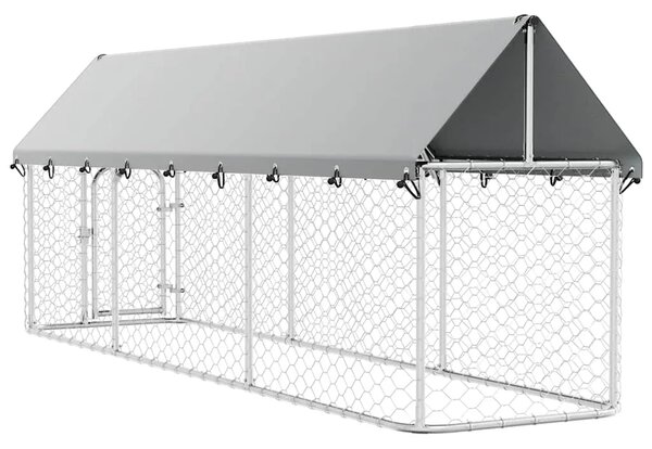 Vanjski kavez za pse s krovom 400 x 100 x 150 cm - 400 x 100 x 150 cm 1 400 x 100 x 150 cm