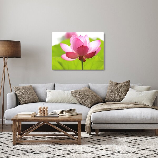 Staklena slika cvijeta lotosa (70x50 cm)
