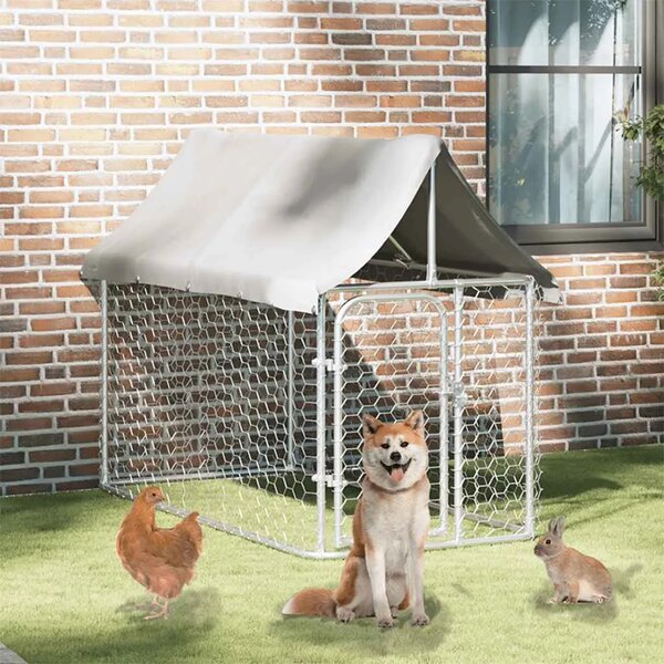 Vanjski kavez za pse s krovom 200 x 100 x 150 cm - 200 x 100 x 150 cm 1 200 x 100 x 150 cm