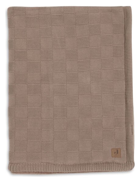 JOLLEIN dekica dekica 75x100 cm Box knit Milky coffee/Velvet GOTS box knit warm milky coffee velvet gots